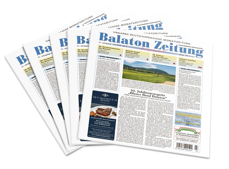 Balaton Zeitung Juli 2018 - 50. Jubiläumsregatta „Blaues Band Balaton“