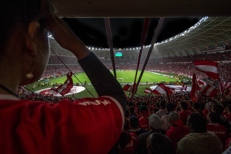 Fußball Fans im Stadion