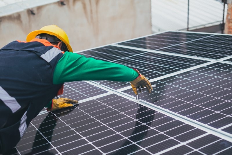 Montage einer Solaranlage