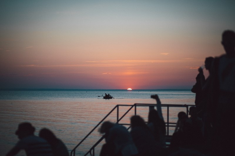 Sonnenuntergang am Balaton in Ungarn