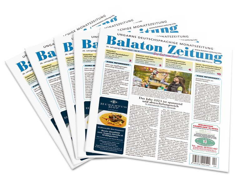 Das Jahr 2023 ist spannend und abwechslungsreich - Balaton Zeitung Cover Ausgabe April 2023