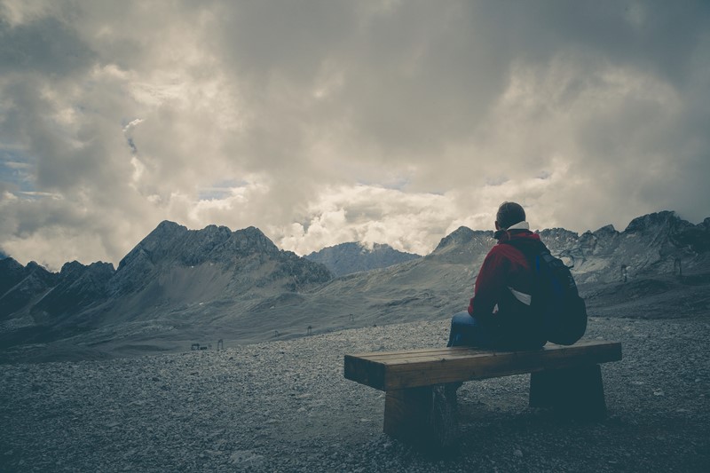Solo reisende Frau