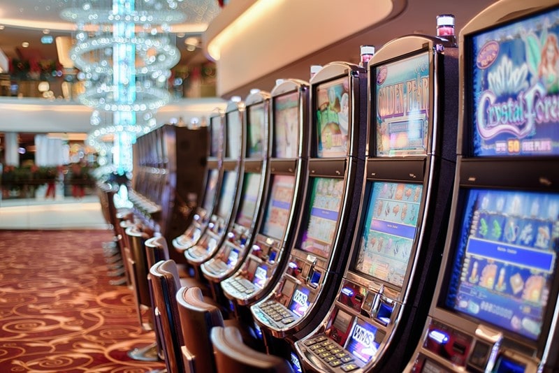 Slotmaschinen in einer Spielbank