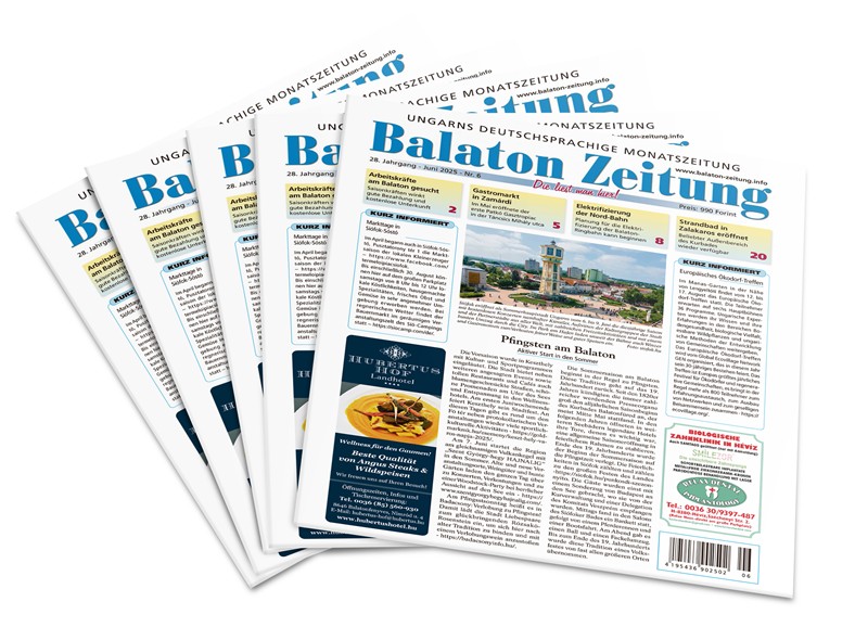 Pfingsten 2025 am Balaton - Cover Balaton Zeitung Juni 2025