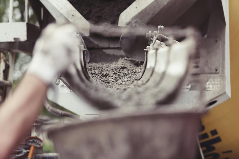 Beton wird gegossen