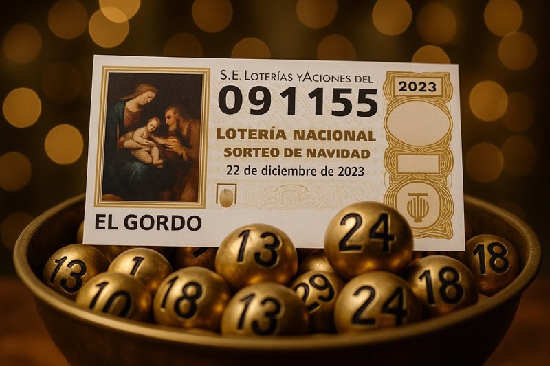 Symbolbild: Los und Loskugeln der spanischen Weihnachtslotterie "El Gordo"