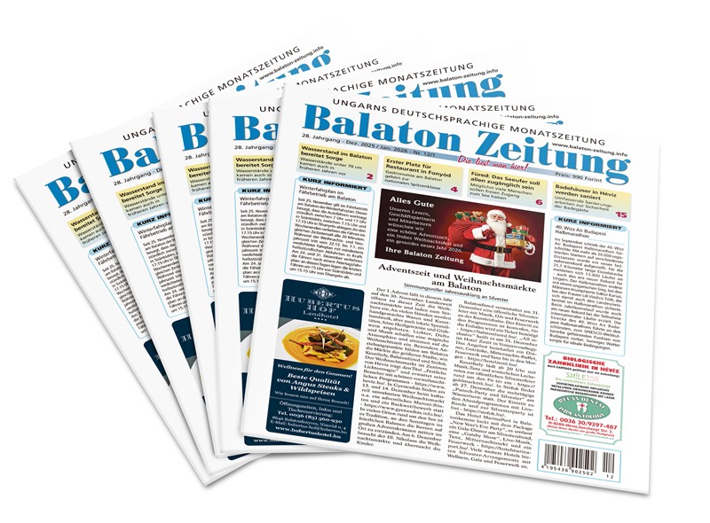 Adventszeit und Weihnachtsmärkte am Balaton - Balaton Zeitung Cover