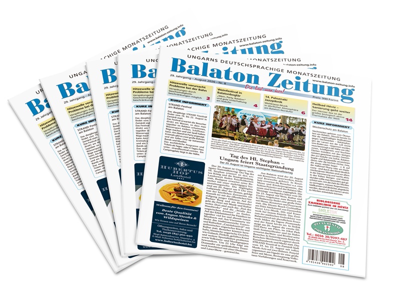 Balaton Zeitung Cover August 2026 Tag des Hl. Stephan Ungarn feiert Staatsgründung