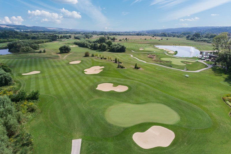 Der Golfplatz von Zala Springs von oben